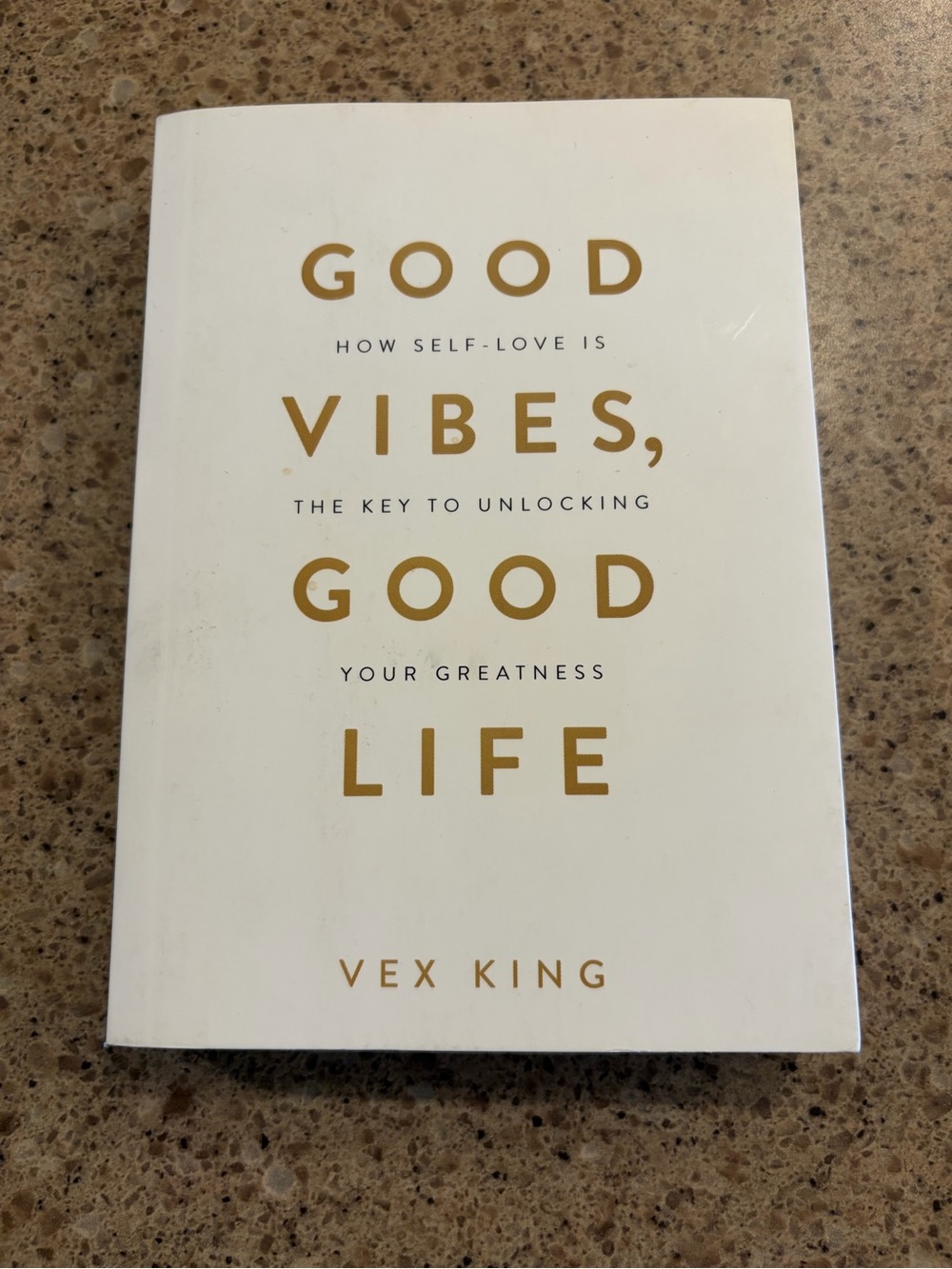 Good Vibes, Good Life Wall Art - White & Gold